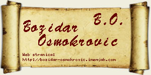 Božidar Osmokrović vizit kartica